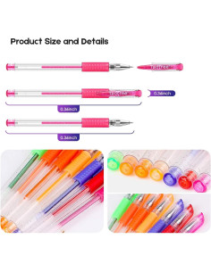 Set de 32 Bolígrafos de Gel Brillante Taotree Multicolor 2