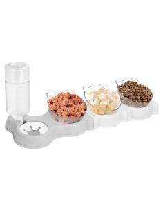 Plato para Gatos Yummy Sam 4 en 1 con Dispensador de Agua