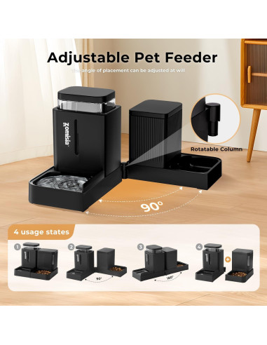 Comedero y dispensador de agua ZOMISIA 3.03L x2 para gatos