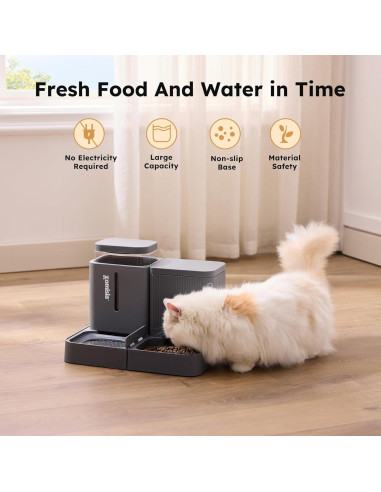 Comedero y dispensador de agua ZOMISIA 3.03L x2 para gatos