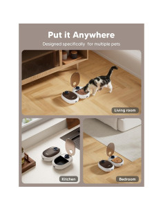 Dispensador Automático de Comida WOPET para Gatos y Perros 1.07kg 2