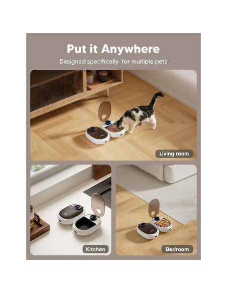 Dispensador Automático de Comida WOPET para Gatos y Perros 1.07kg