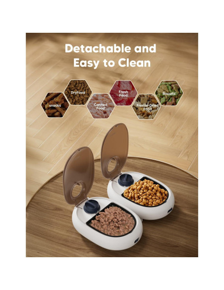 Dispensador Automático de Comida WOPET para Gatos y Perros 1.07kg