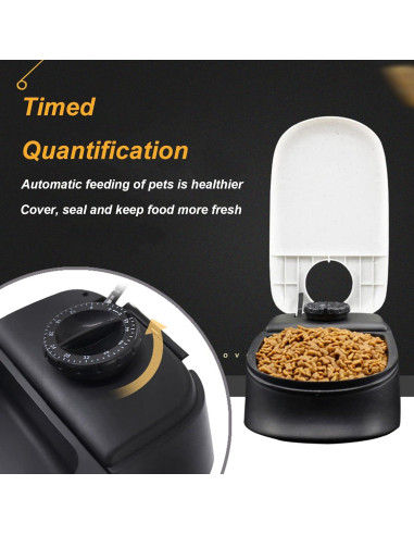 Dispensador Automático de Comida Foern para Gatos y Perros 2 Tazones