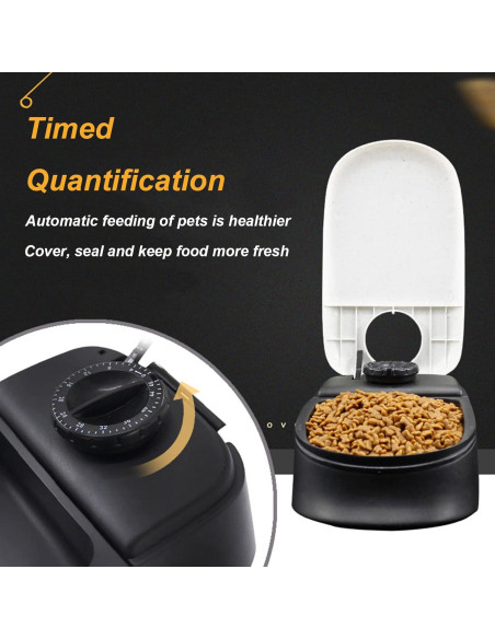 Dispensador Automático de Comida Foern para Gatos y Perros 2 Tazones