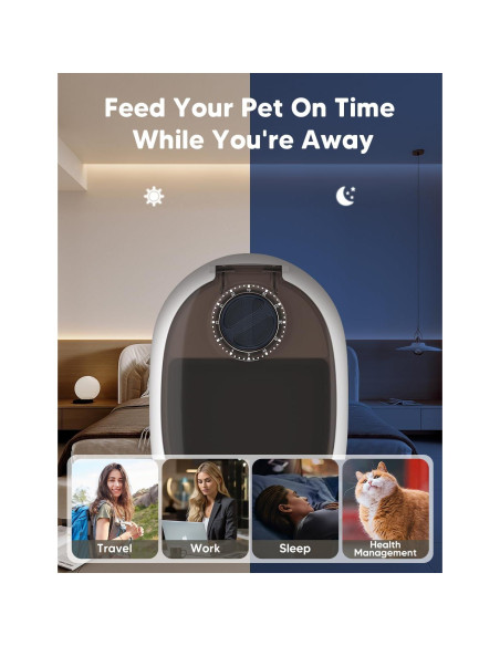 Dispensador Automático de Comida WOPET para Gatos y Perros 1.07kg