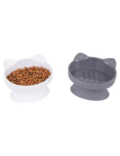 Tazones Elevados para Gato Kitty City 2pk - Diseño Moderno