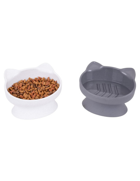 Tazones Elevados para Gato Kitty City 2pk - Diseño Moderno