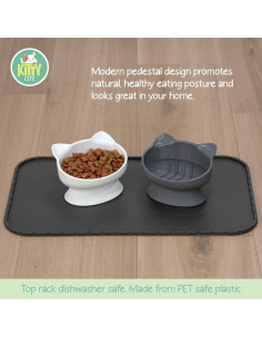 Tazones Elevados para Gato Kitty City 2pk - Diseño Moderno 2