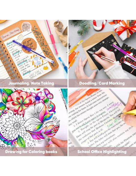 Set de 32 Bolígrafos de Gel Brillante Taotree Multicolor