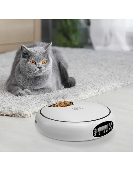 Dispensador Automático de Comida Arf Pets 5 Comidas 1 Taza