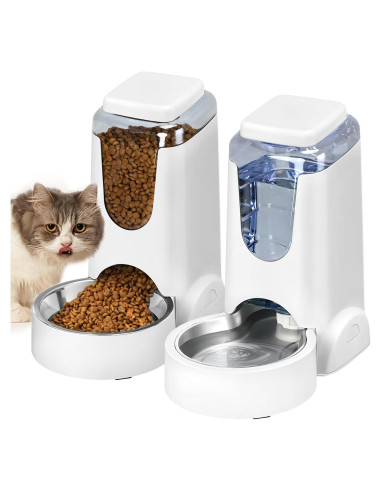 Dispensador Automático de Comida y Agua HWONMTE 3.78L x 2