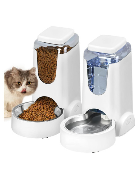 Dispensador Automático de Comida y Agua HWONMTE 3.78L x 2