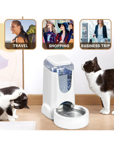 Dispensador Automático de Comida y Agua HWONMTE 3.78L x 2