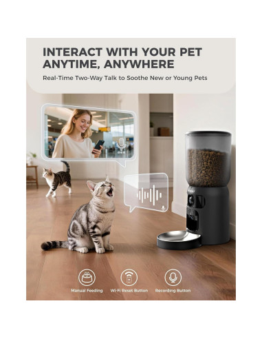 Comedero Automático PETLIBRO 6L con Doble Cámara HD 2K y Wi-Fi