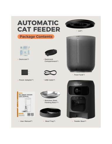 Comedero Automático PETLIBRO 6L con Doble Cámara HD 2K y Wi-Fi