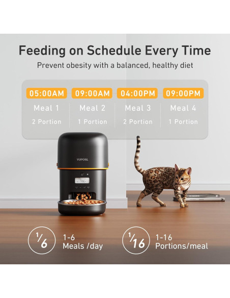 Comedero Automático para Gatos Yuposl 2L con Programación