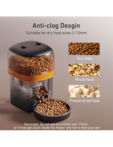 Comedero Automático para Gatos Yuposl 2L con Programación