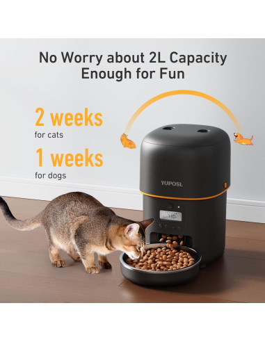 Comedero Automático para Gatos Yuposl 2L con Programación