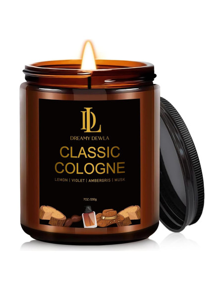 Vela Aromática de Soja Colonia Clásica 198g - Regalo Hombre