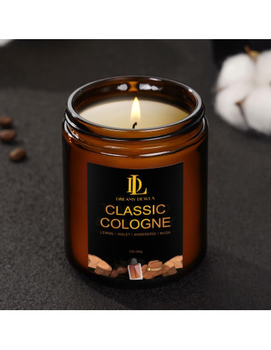 Vela Aromática de Soja Colonia Clásica 198g - Regalo Hombre