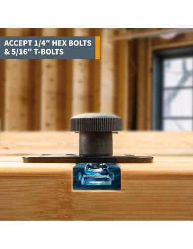 Kit de Abrazaderas de Palanca POWERTEC 72138 con T-Rail 91.4 cm