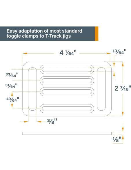 Kit de Abrazaderas de Palanca POWERTEC 72138 con T-Rail 91.4 cm