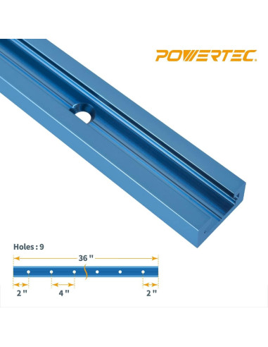 Kit de Abrazaderas de Palanca POWERTEC 72138 con T-Rail 91.4 cm
