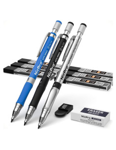 Conjunto de Lápices Mecánicos Nicpro 11 Piezas 2mm con Repuestos