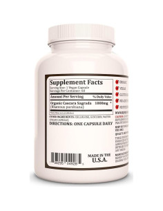 Cápsulas de Cascara Sagrada Remedy's Nutrition 1000 mg 60 Veganas 2