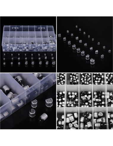 Kit de 400 Capacitores Electrolíticos Aluminio 0.1uF-1000uF