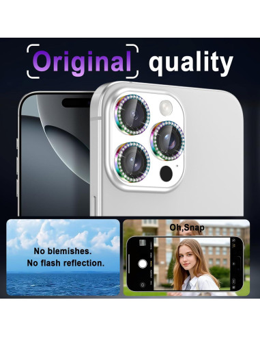 Protector de Lente de Cámara Casetego para iPhone 16 Pro Max/Pro 9H