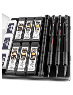 Conjunto de Lápices Mecánicos Nicpro MP2000 0.9mm con Estuche