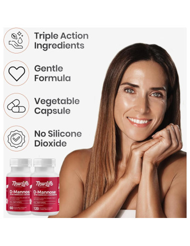 Cápsulas D-Mannose NewLife Naturals 1400mg 60 Unidades
