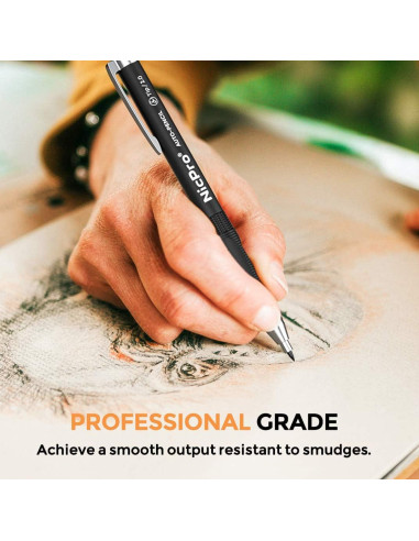 Conjunto de Lápices Mecánicos Nicpro 11 Piezas 2mm con Repuestos