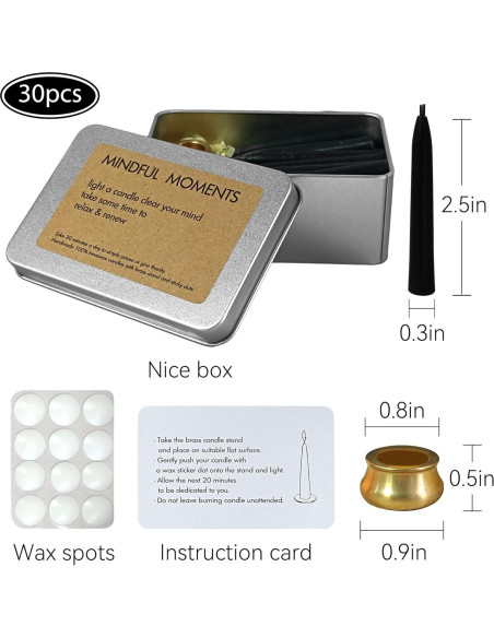 Vela de Meditación Sin Goteo Gedengni - Cera de Abeja 20 Min