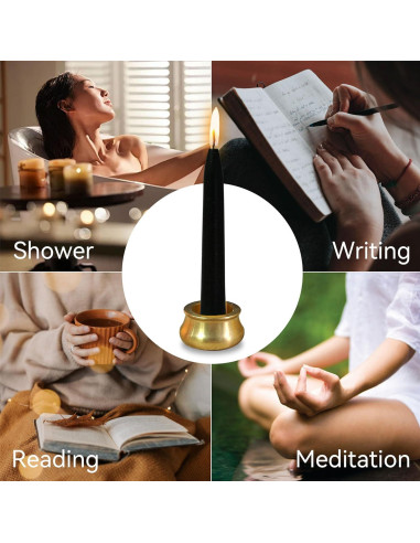 Vela de Meditación Sin Goteo Gedengni - Cera de Abeja 20 Min