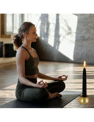 Vela de Meditación Sin Goteo Gedengni - Cera de Abeja 20 Min