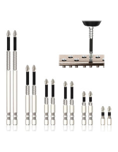 Juego de Puntas Magnéticas de Acero Vanadio 12 Piezas 25-150mm