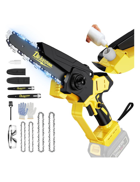 Sierra de Cadena Inalámbrica DEJUNPIOOL 1200W 6+8 Pulgadas