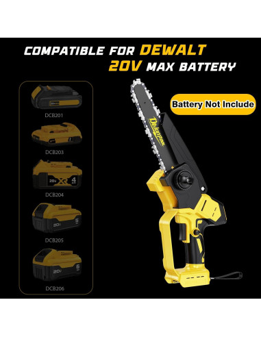 Sierra de Cadena Inalámbrica DEJUNPIOOL 1200W 6+8 Pulgadas