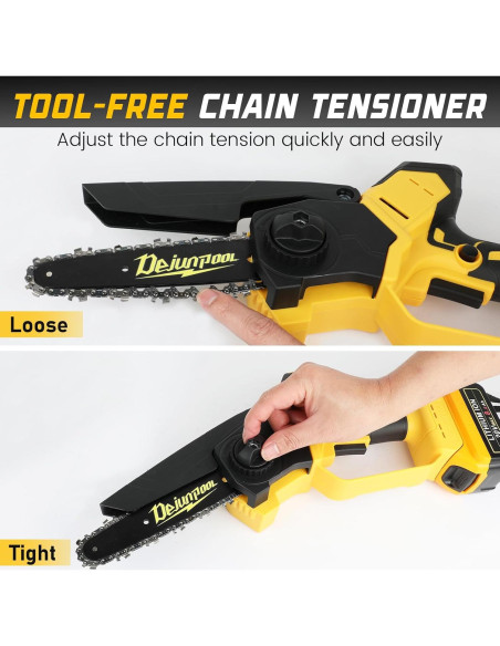 Sierra de Cadena Inalámbrica DEJUNPIOOL 1200W 6+8 Pulgadas