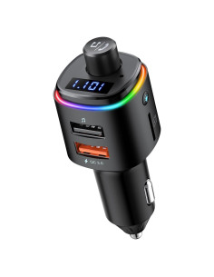 Transmisor FM Bluetooth Nulaxy NX09, Cargador QC3.0, 54W