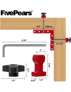 Abrazaderas de Ángulo Recto FivePears 14x14cm 2 Pack 2