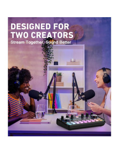 Kit de Podcast SkillDance para 2 Personas con Micrófonos y Mezcladora 2