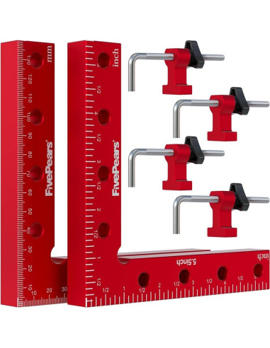 Abrazaderas de Ángulo Recto FivePears 14x14cm 2 Pack