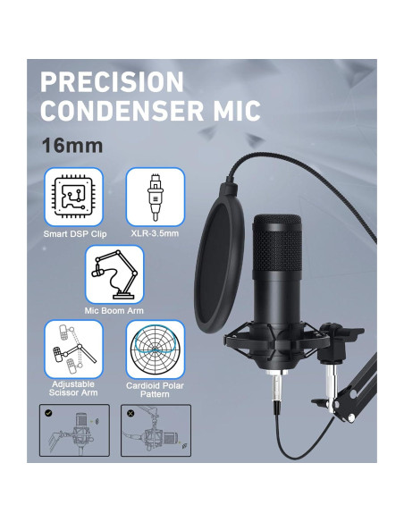 Kit de Podcast SkillDance para 2 Personas con Micrófonos y Mezcladora