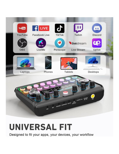 Kit de Podcast SkillDance para 2 Personas con Micrófonos y Mezcladora