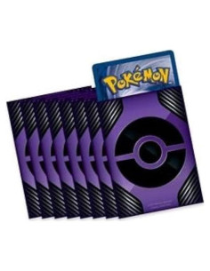 Fundas para cartas Pokémon - Pokeball Morado - 65 Unidades