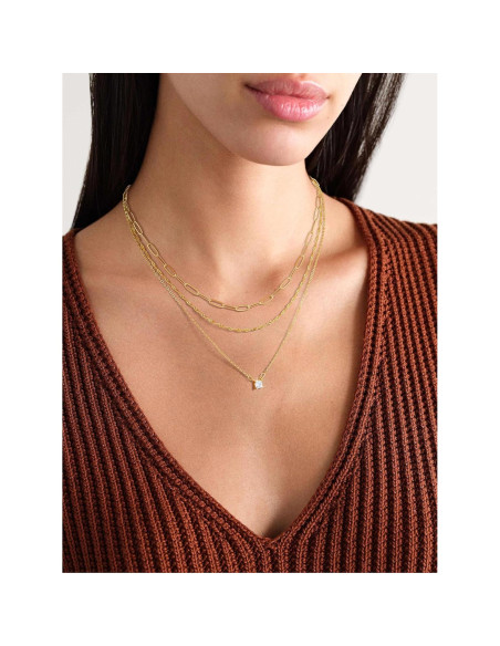 Collar Capa Dorado Bouzilli para Mujeres - Joyería Minimalista